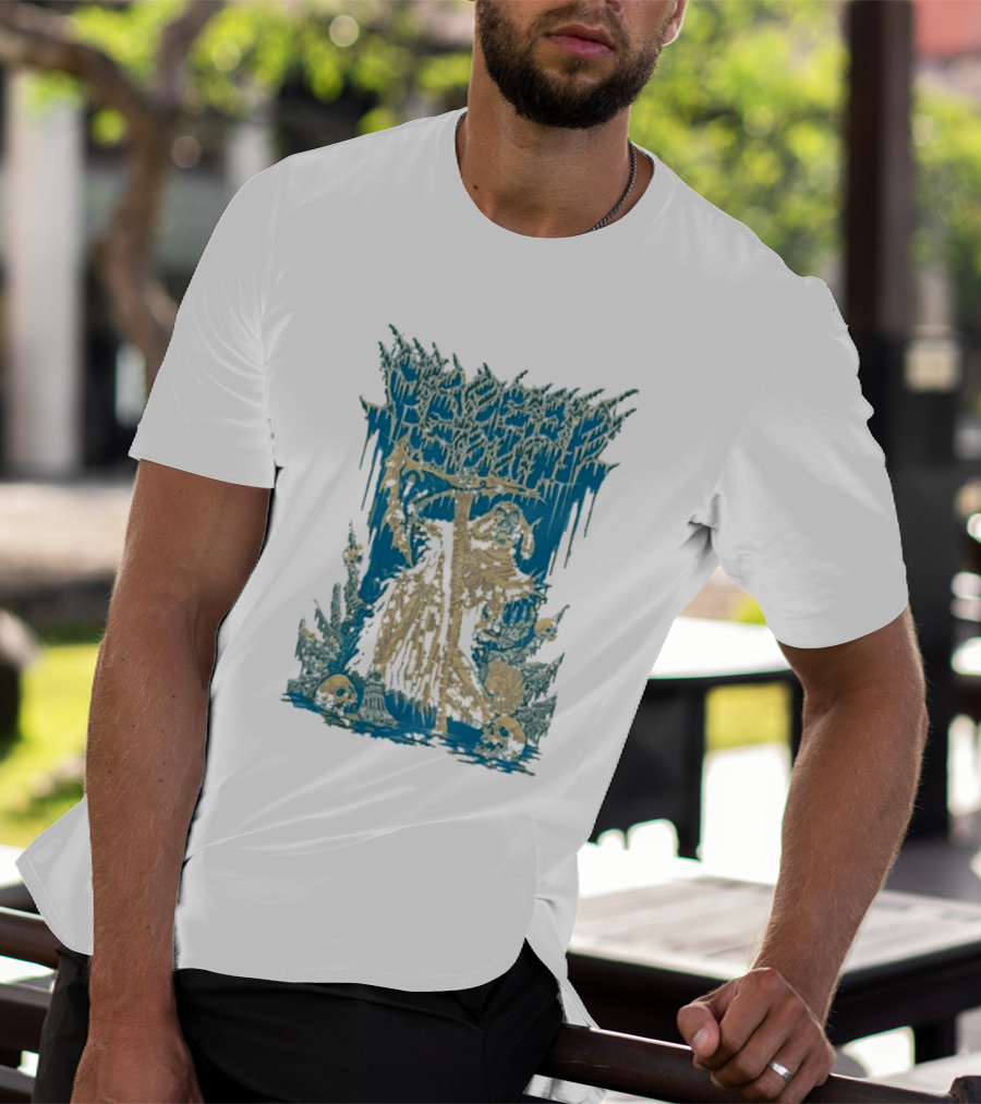Frozen Soul Reaper Undead Skeleton Warrior Ice Wraith T-Shirt