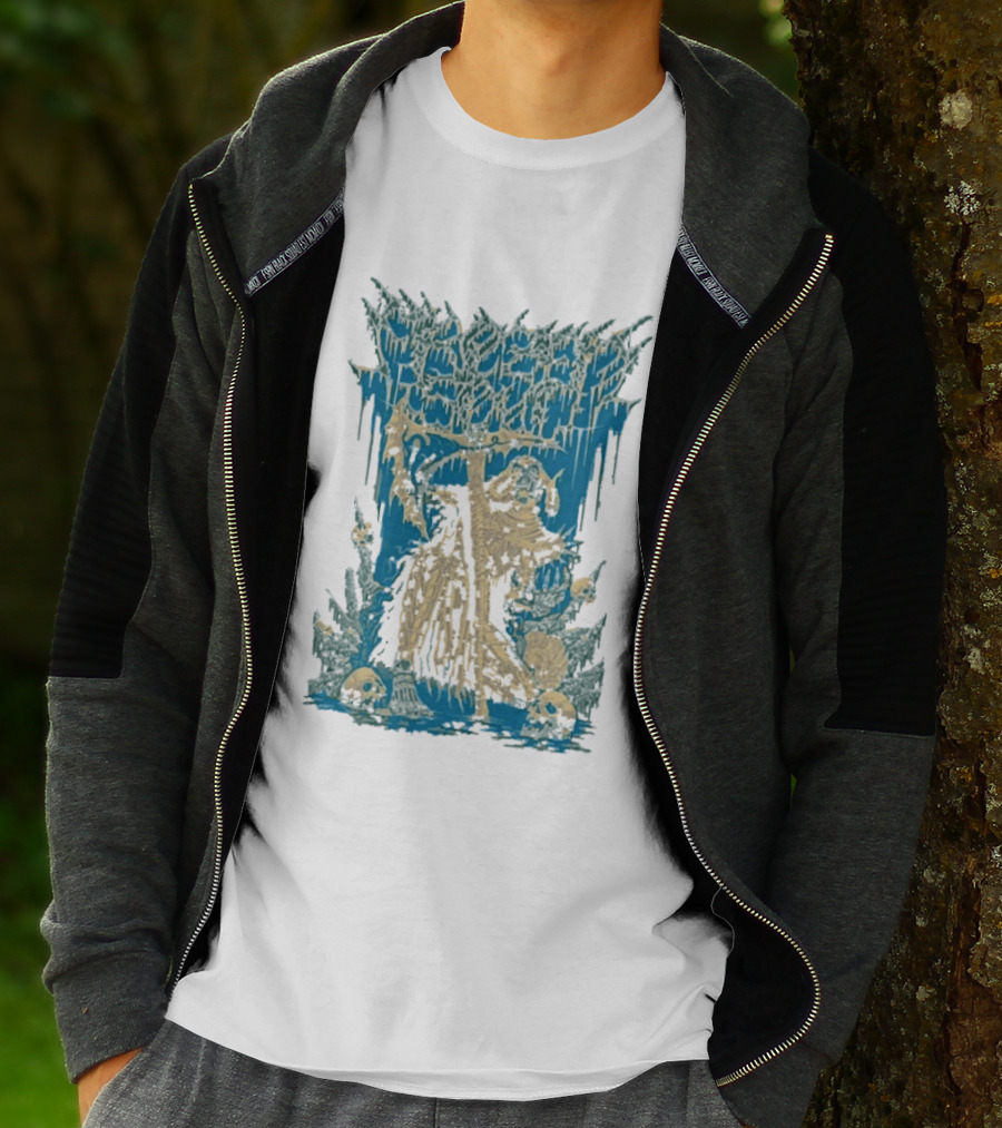 Frozen Soul Reaper Undead Skeleton Warrior Ice Wraith T-Shirt