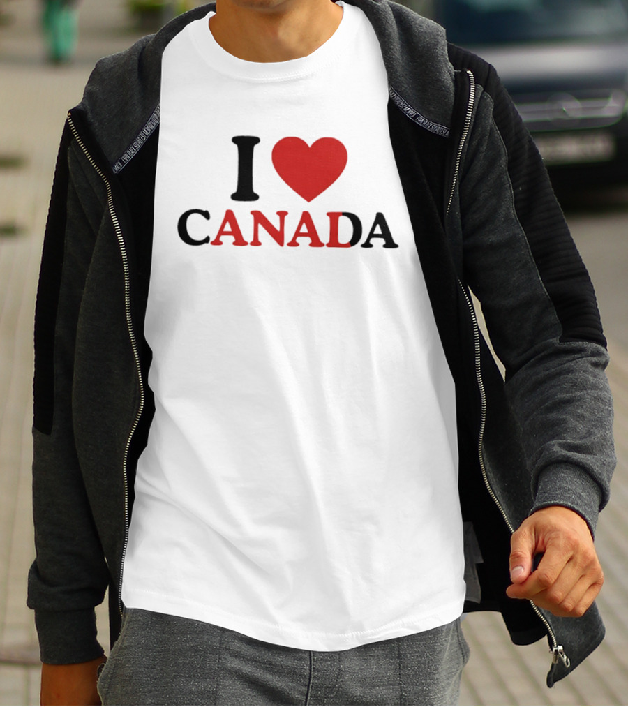 I Love Canada Red Heart T-Shirt