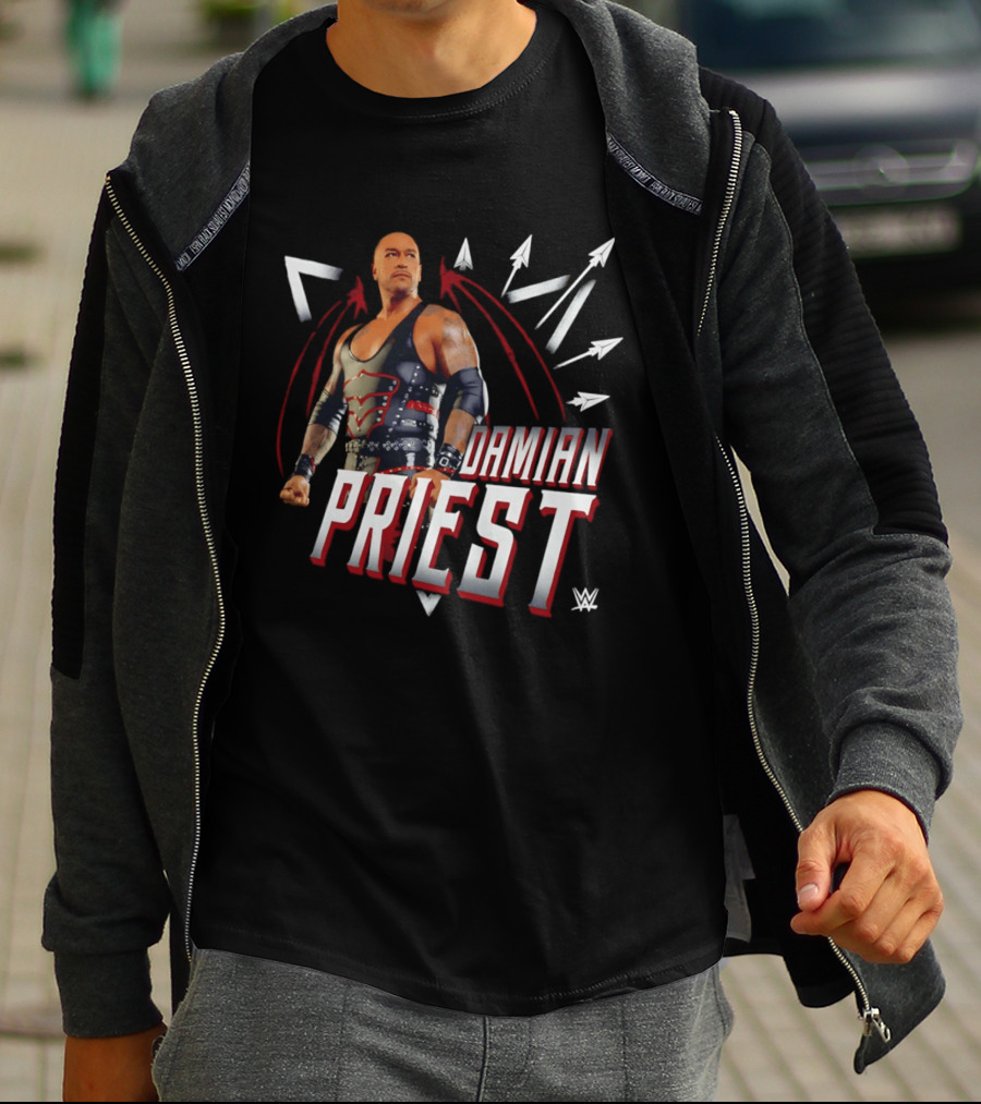 Damian Priest WWE Warrior With Wings Arrows T-Shirt