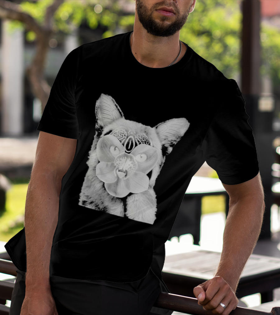 Galantis Palladium Cat Mask Orchid Eyes Black And White T-Shirt