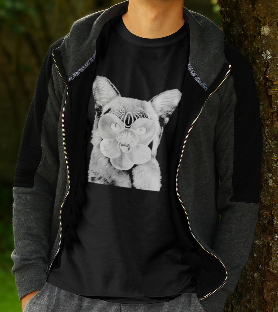 Galantis Palladium Cat Mask Orchid Eyes Black And White T-Shirt