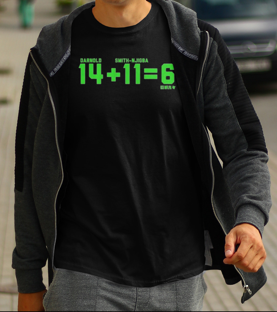 Darnold Smith Njigba 14 + 11 = 6 Equation Sports Fan T-Shirt