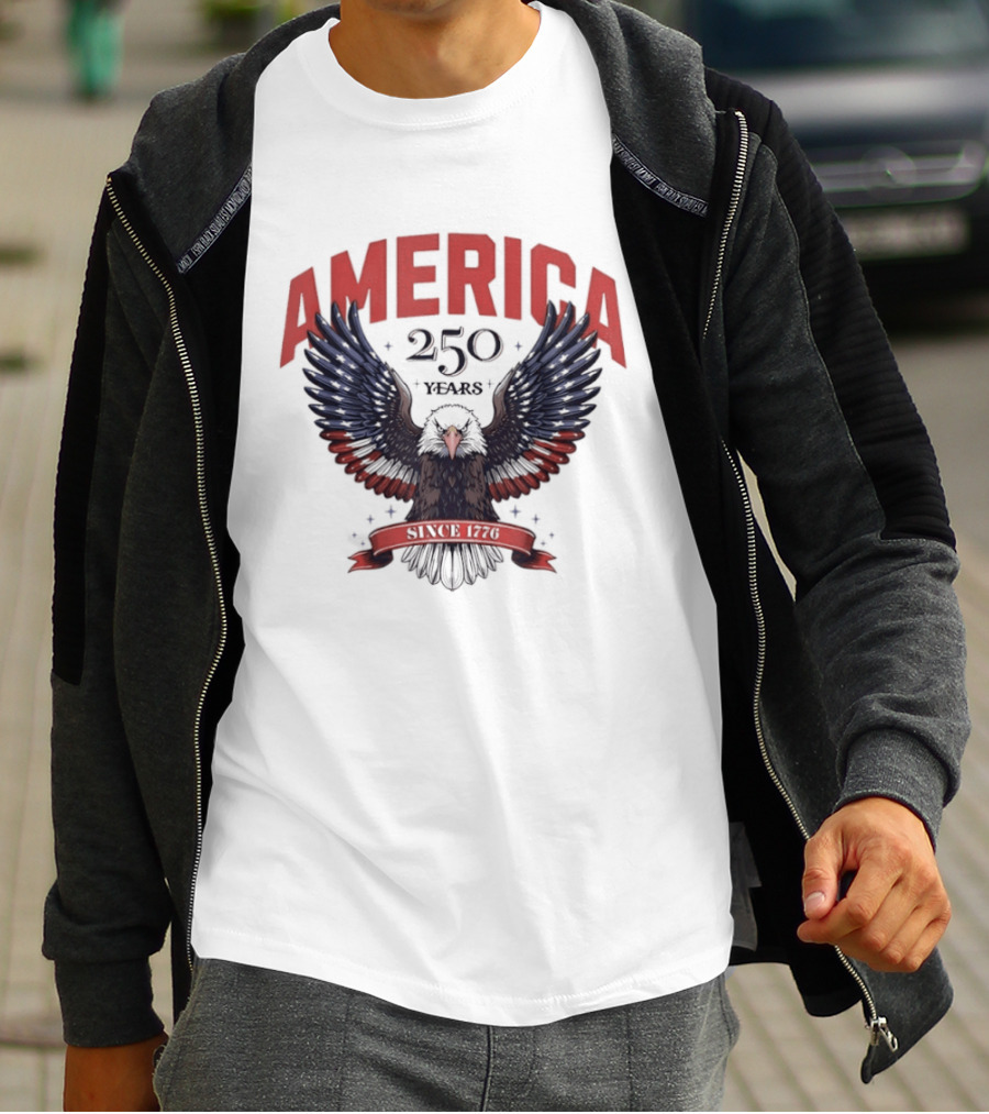 AMERICA 250 Years Since 1776 Eagle T-Shirt