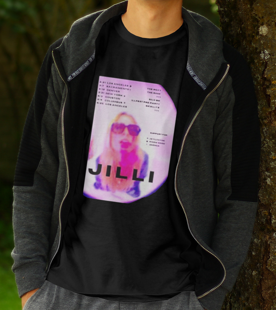 Jilli Winter Tour 2026 Dates Los Angeles Sacramento Denver New York Houston Columbus The Roxy The Mint Slo Brew Skully's Illfest T-Shirt