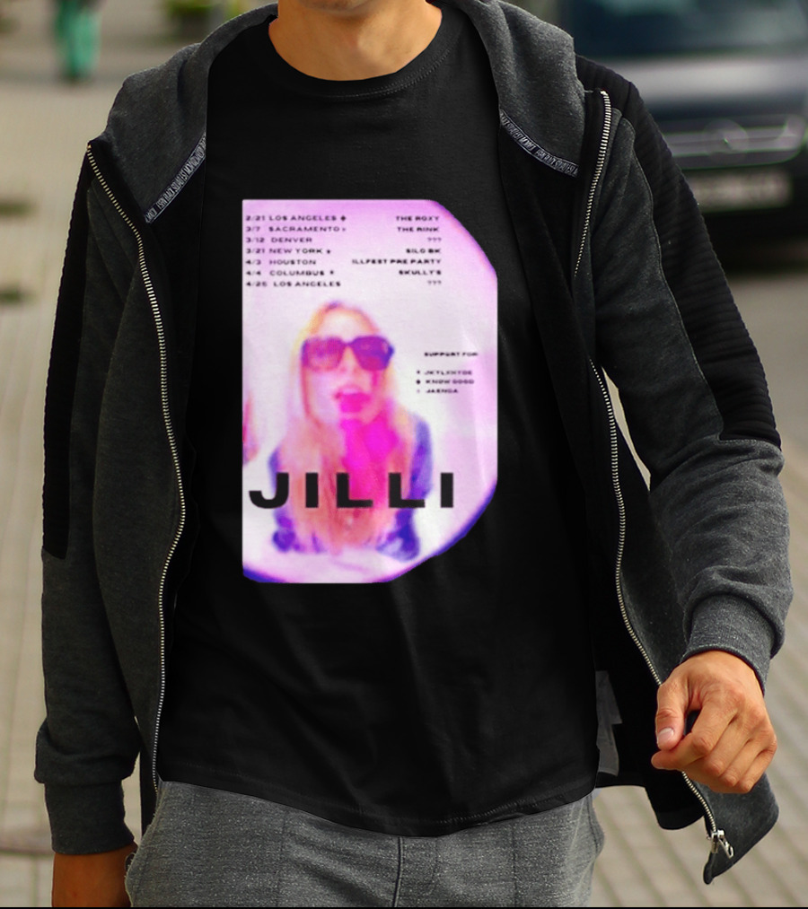 Jilli Winter Tour 2026 Dates Los Angeles Sacramento Denver New York Houston Columbus The Roxy The Mint Slo Brew Skully's Illfest T-Shirt
