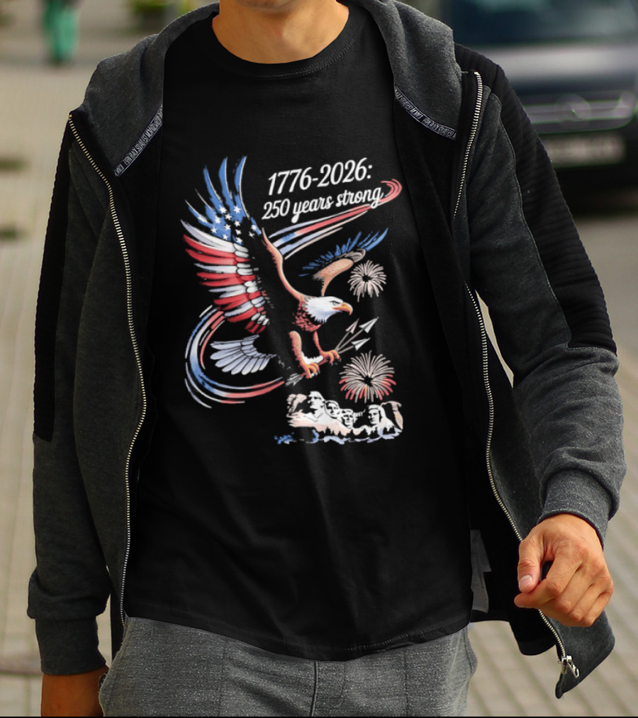 1776 2026 Eagle 250 Years Strong America Anniversary T-Shirt