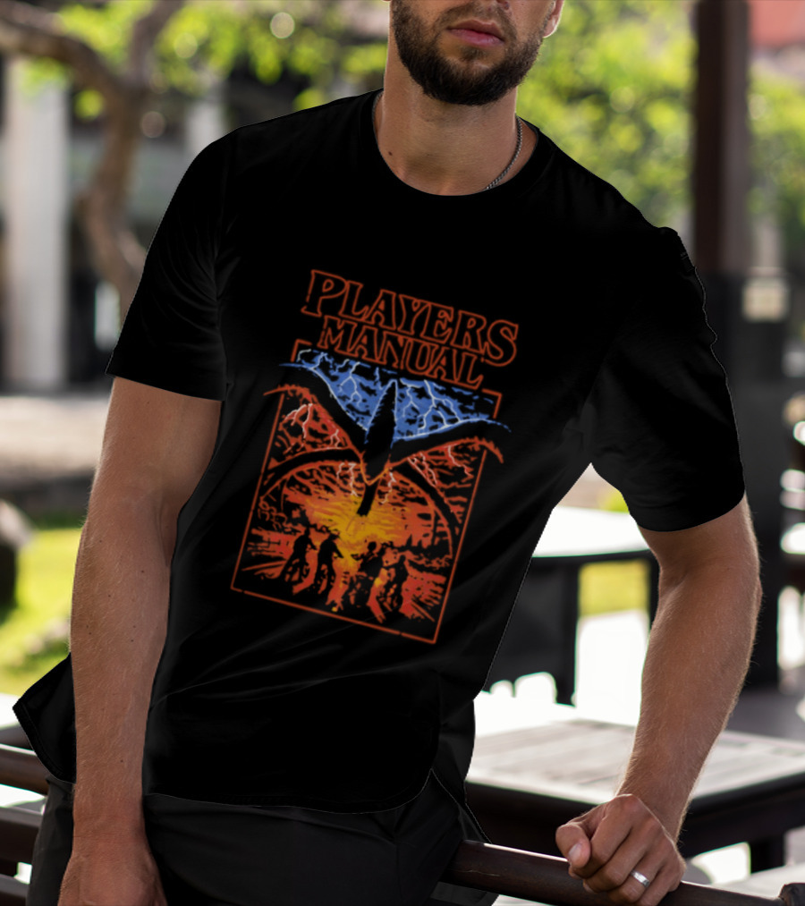 Players Manual Stranger Things Demogorgon Lightning T-Shirt