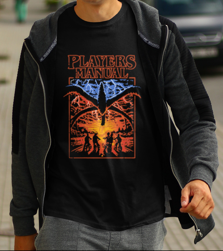 Players Manual Stranger Things Demogorgon Lightning T-Shirt