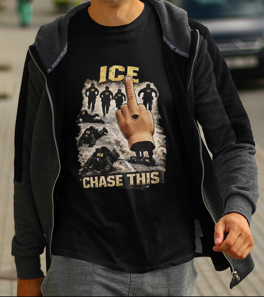ICE Chase This Viral Foam Finger Protest T-Shirt