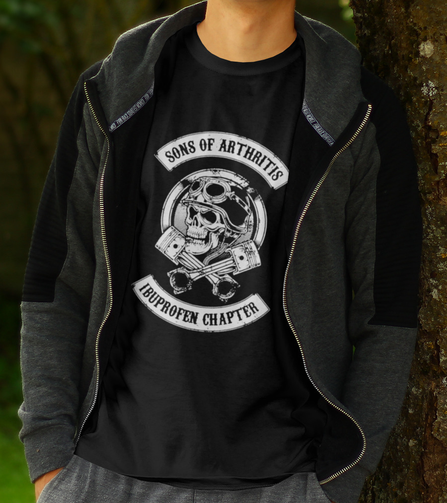 Sons Of Arthritis Ibuprofen Chapter Skull Crossbones T-Shirt