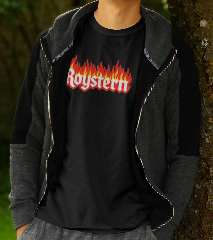 Roystern Flame Text Fire Effect T-Shirt