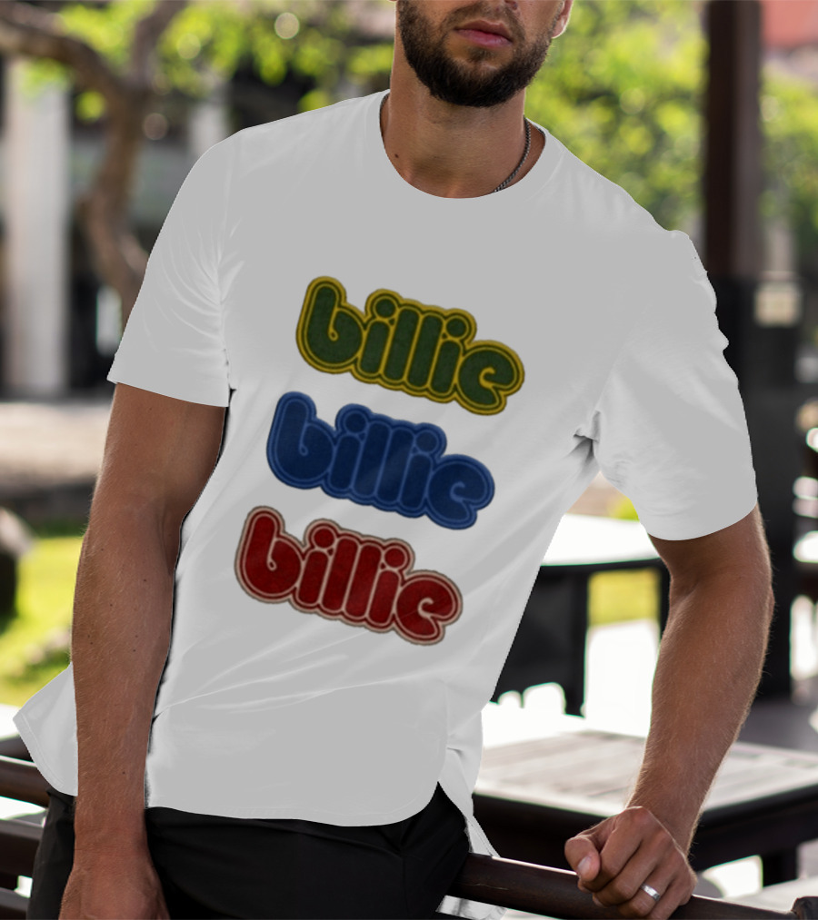 Billie Eilish Billie Triple Text Color Variations T-Shirt