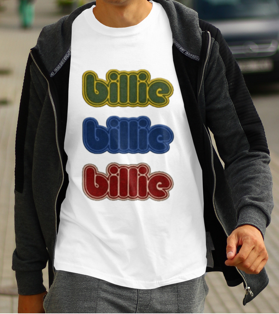 Billie Eilish Billie Triple Text Color Variations T-Shirt