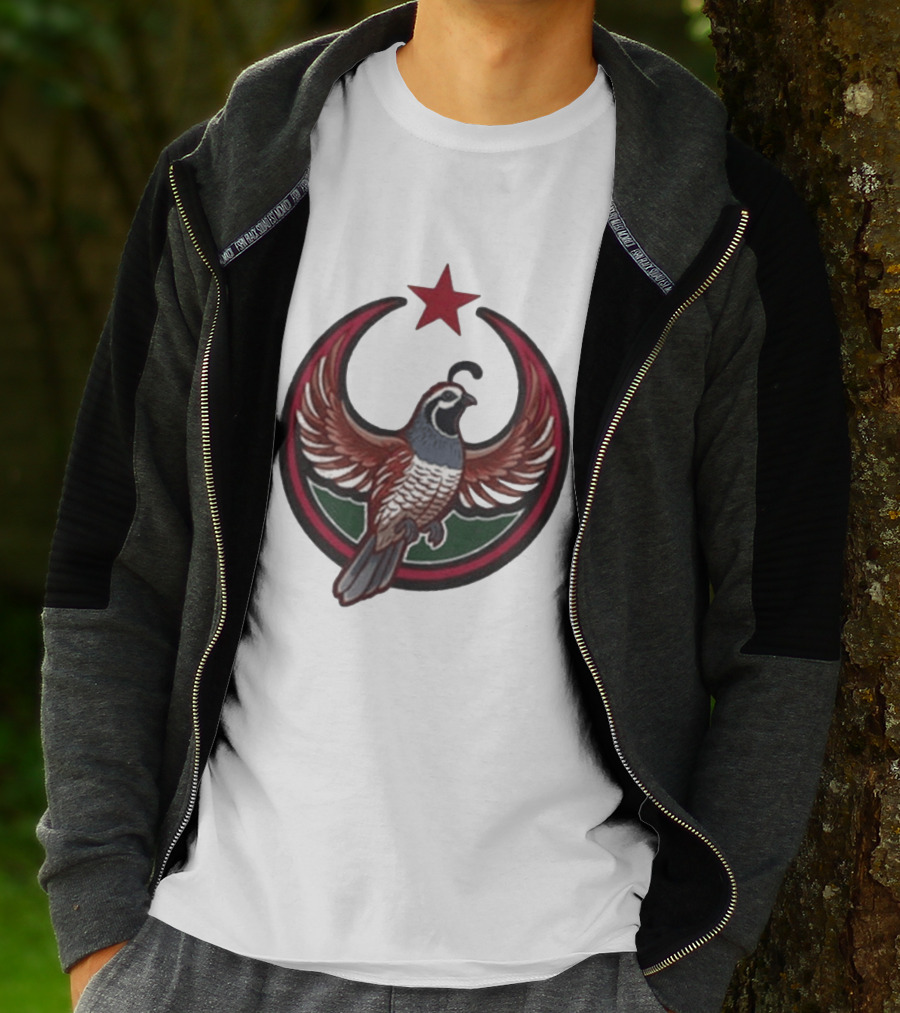 California Quail Rebel Crescent Star T-Shirt