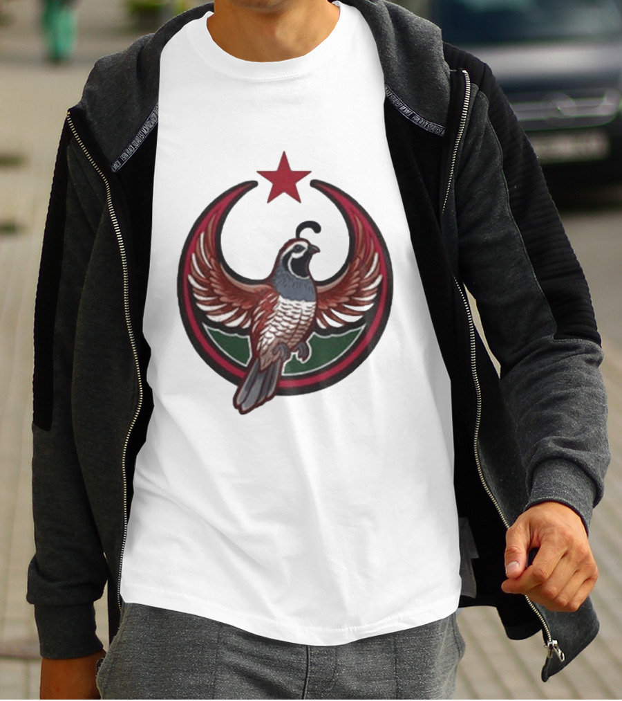 California Quail Rebel Crescent Star T-Shirt