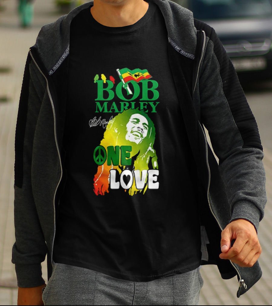 Kansas City Chiefs Bob Marley One Love Peace T-Shirt