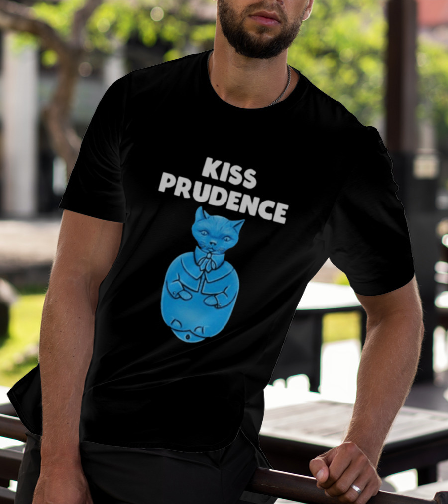 Kiss Prudence Happytoast Cat Blue T-Shirt