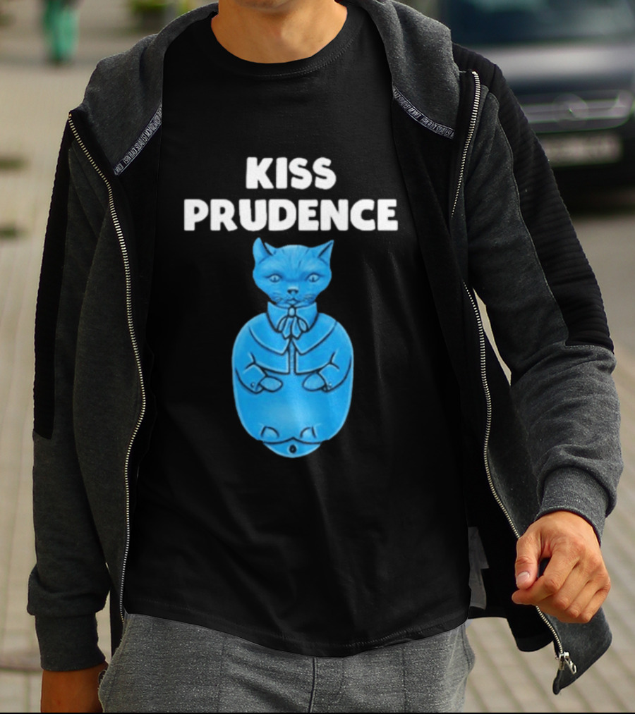 Kiss Prudence Happytoast Cat Blue T-Shirt