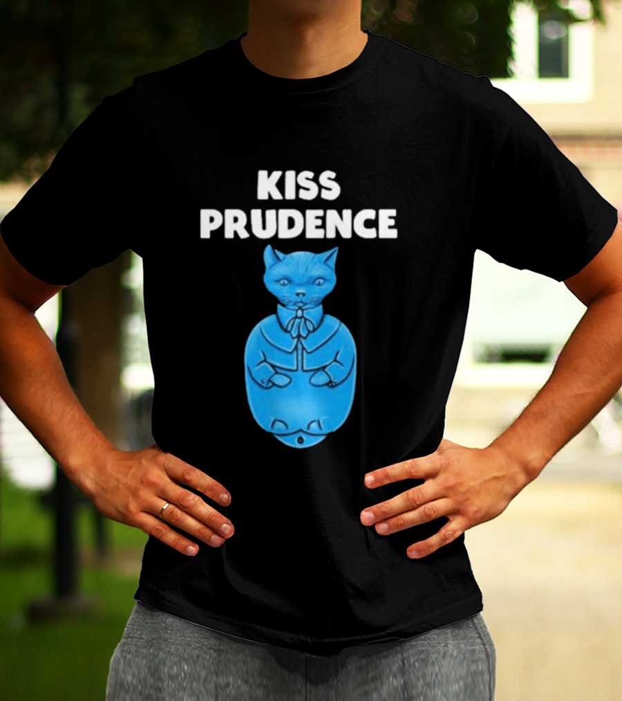 Kiss Prudence Happytoast Cat Blue T-Shirt
