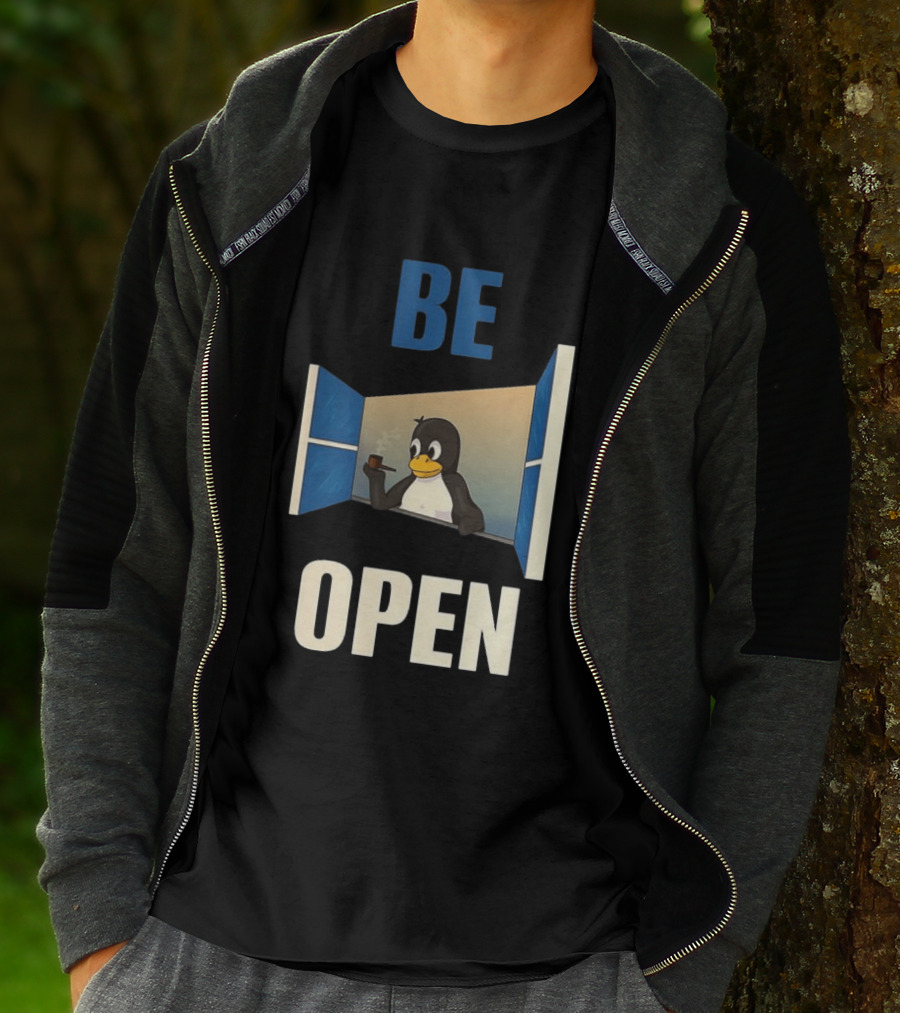 Penguin Be Open Smoking Pipe T-Shirt
