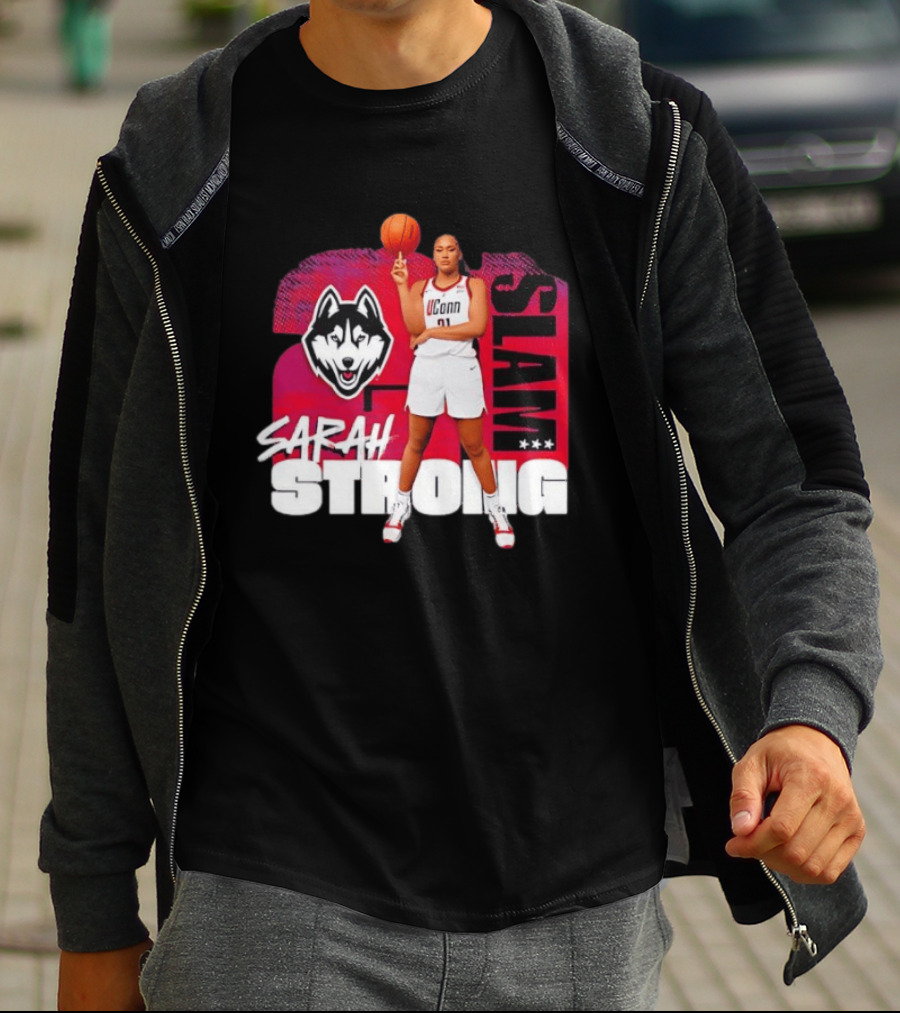 SLAM Sarah Strong UConn Huskies Basketball Player T-Shirt