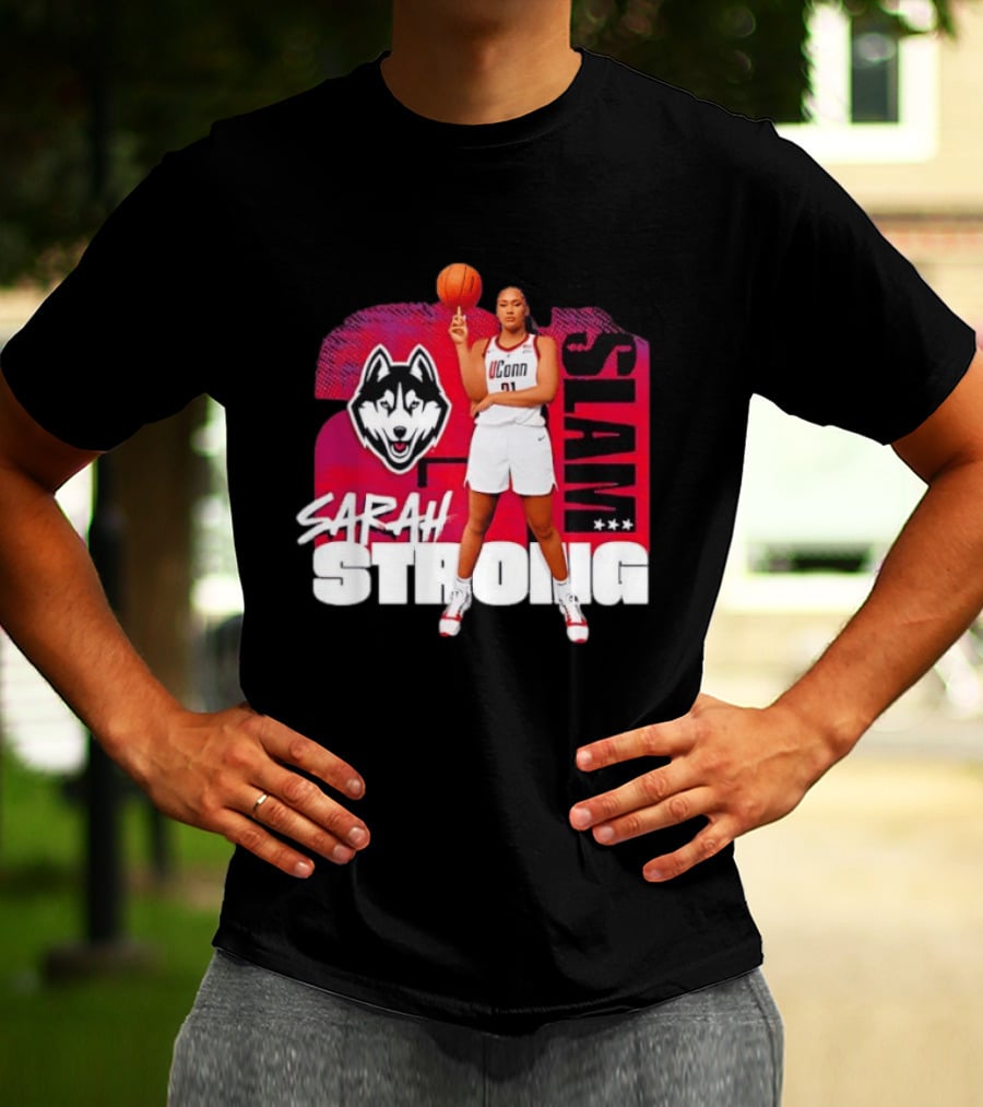 SLAM Sarah Strong UConn Huskies Basketball Player T-Shirt