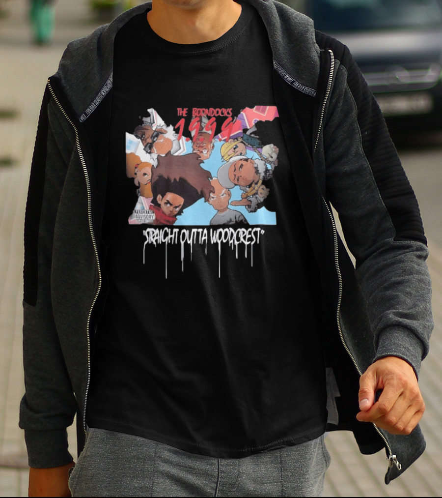The Boondocks 1999 Straight Outta Woodcrest Parental Advisory T-Shirt