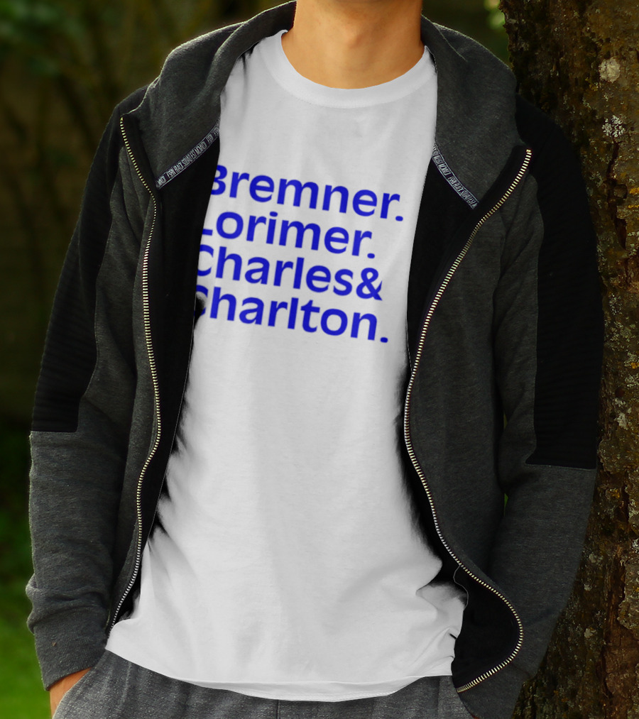 Bremner Lorimer Charles Charlton Football Legends T-Shirt