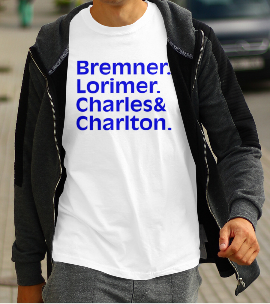 Bremner Lorimer Charles Charlton Football Legends T-Shirt
