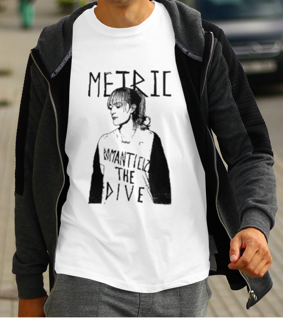 Metric Romanticize The Dive Bold Black And White T-Shirt