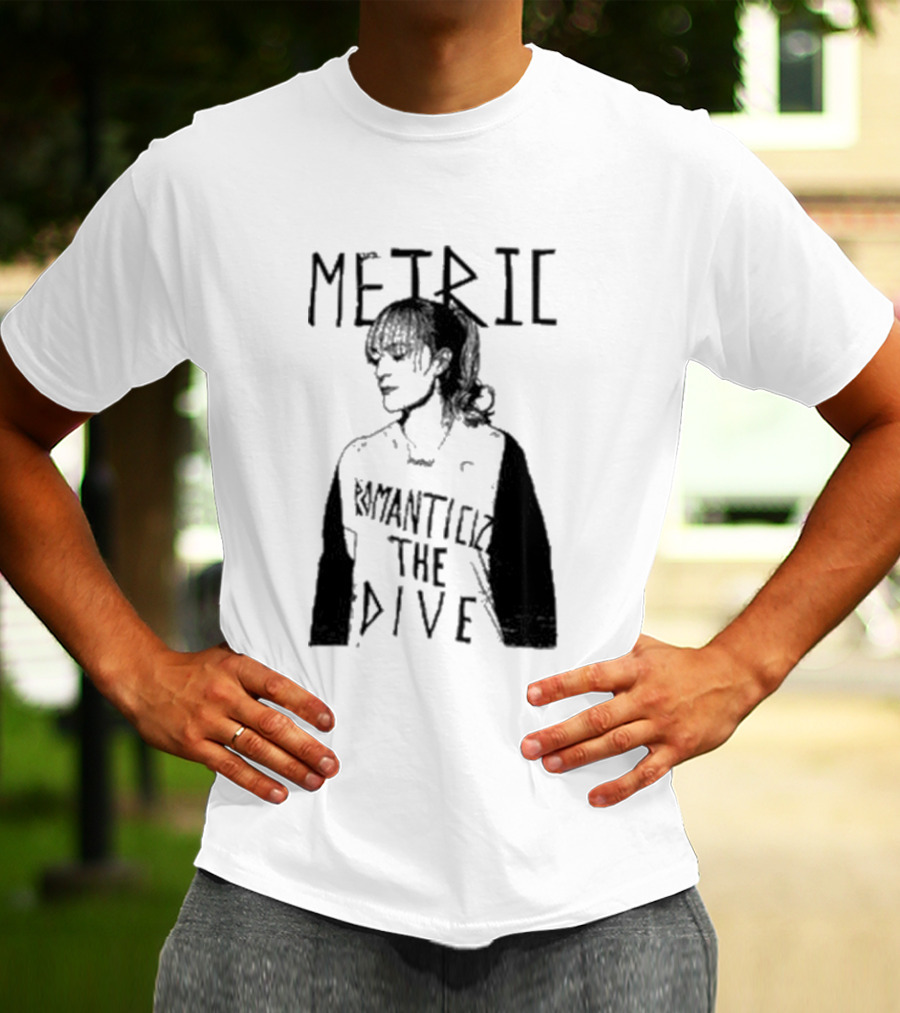 Metric Romanticize The Dive Bold Black And White T-Shirt