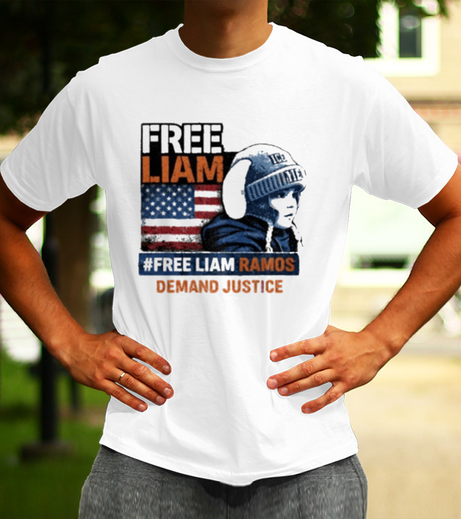 Free Liam Ramos Demand Justice American Flag Ice Hat T-Shirt