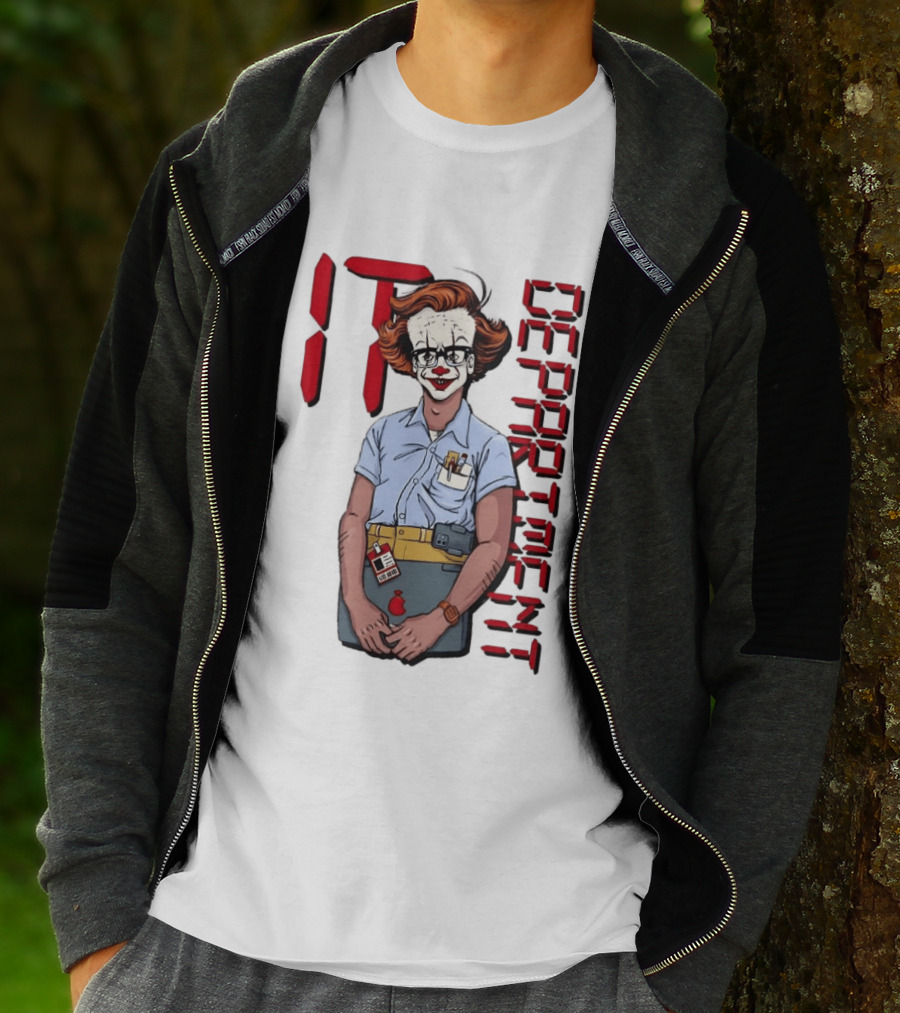 Pennywise IT Department Nerd Humor T-Shirt
