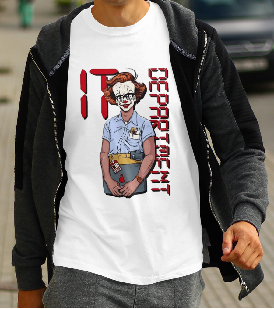 Pennywise IT Department Nerd Humor T-Shirt