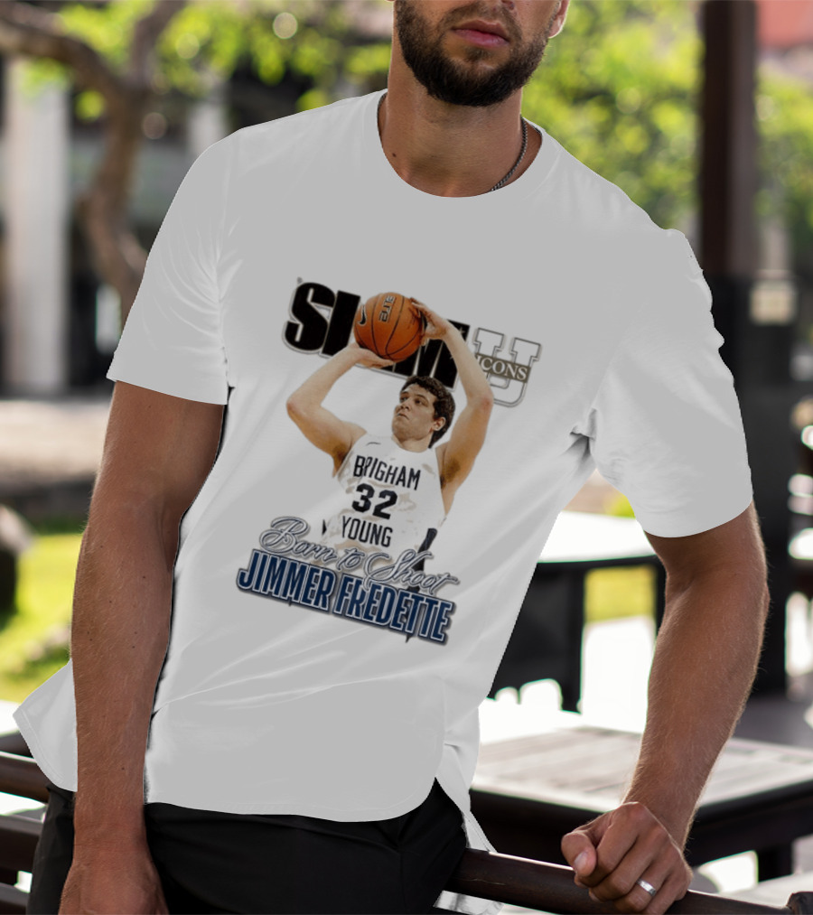 Slam U Icons Brigham Young 32 Born To Shoot Jimmer Fredette T-Shirt