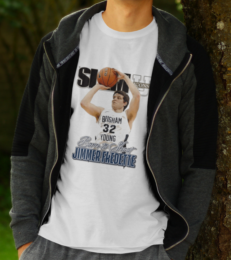 Slam U Icons Brigham Young 32 Born To Shoot Jimmer Fredette T-Shirt