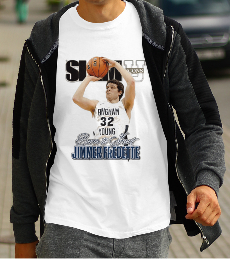 Slam U Icons Brigham Young 32 Born To Shoot Jimmer Fredette T-Shirt