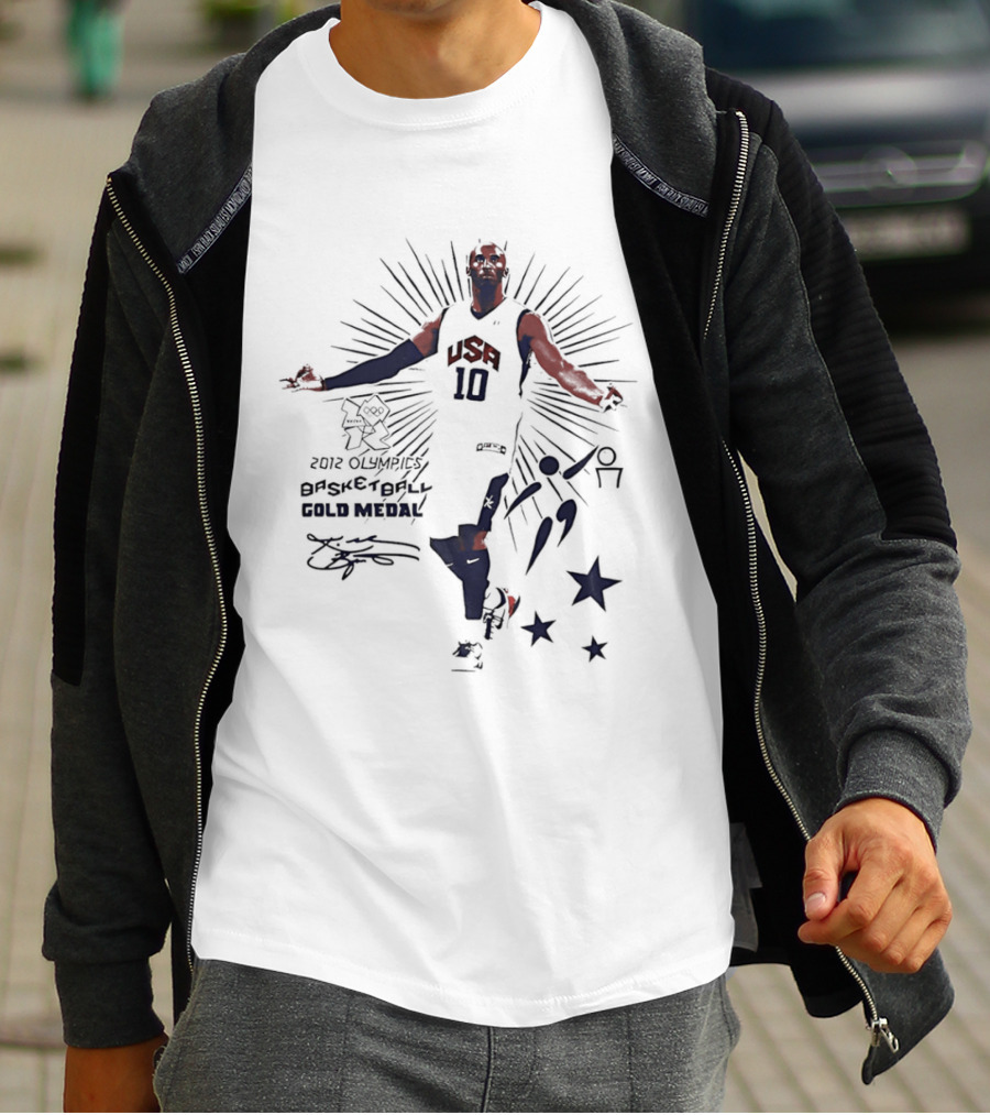 Kobe Bryant USA Basketball 2012 Gold Medal Olympics T-Shirt