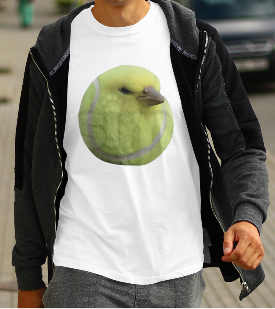 Silly Tennis Ball Bird Meme T-Shirt