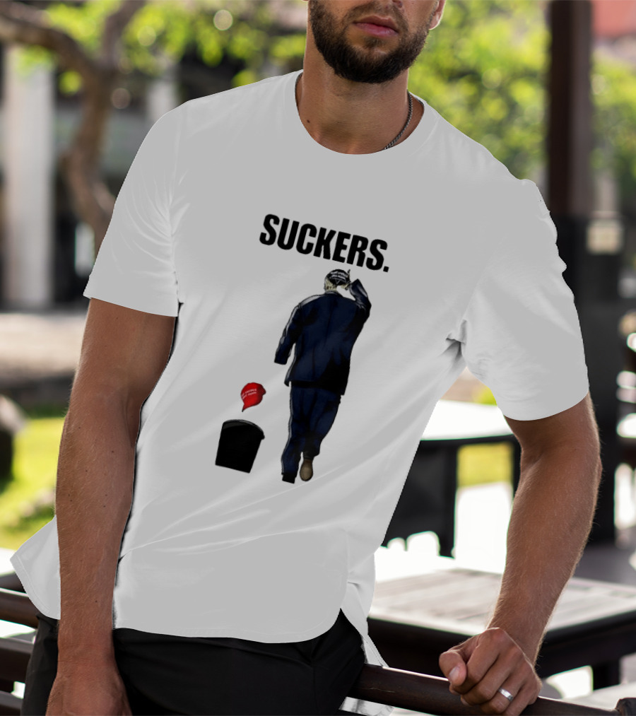 Suckers Trump MAGA Hat Trash Can T-Shirt