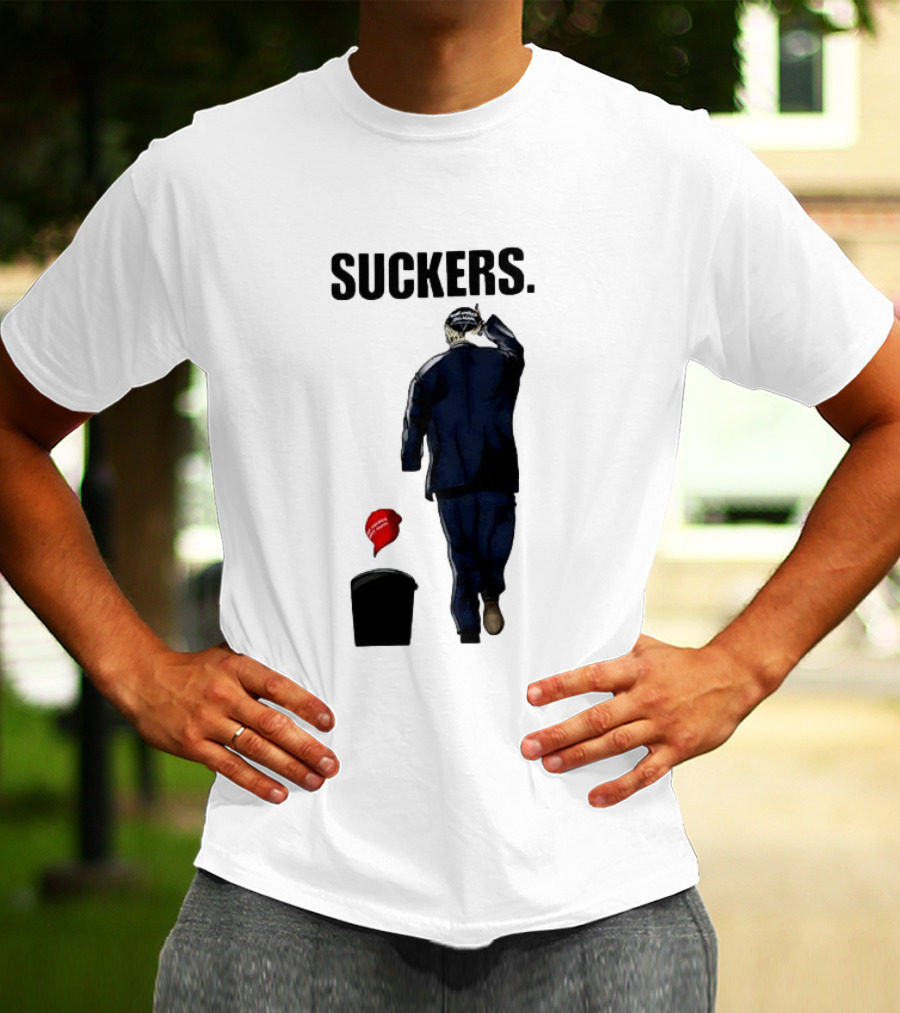 Suckers Trump MAGA Hat Trash Can T-Shirt