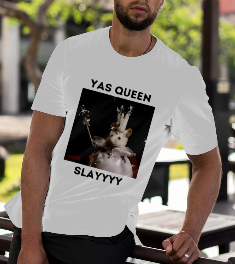 Yas Queen Slayyyy Mouse With Crown And Wand Magic T-Shirt