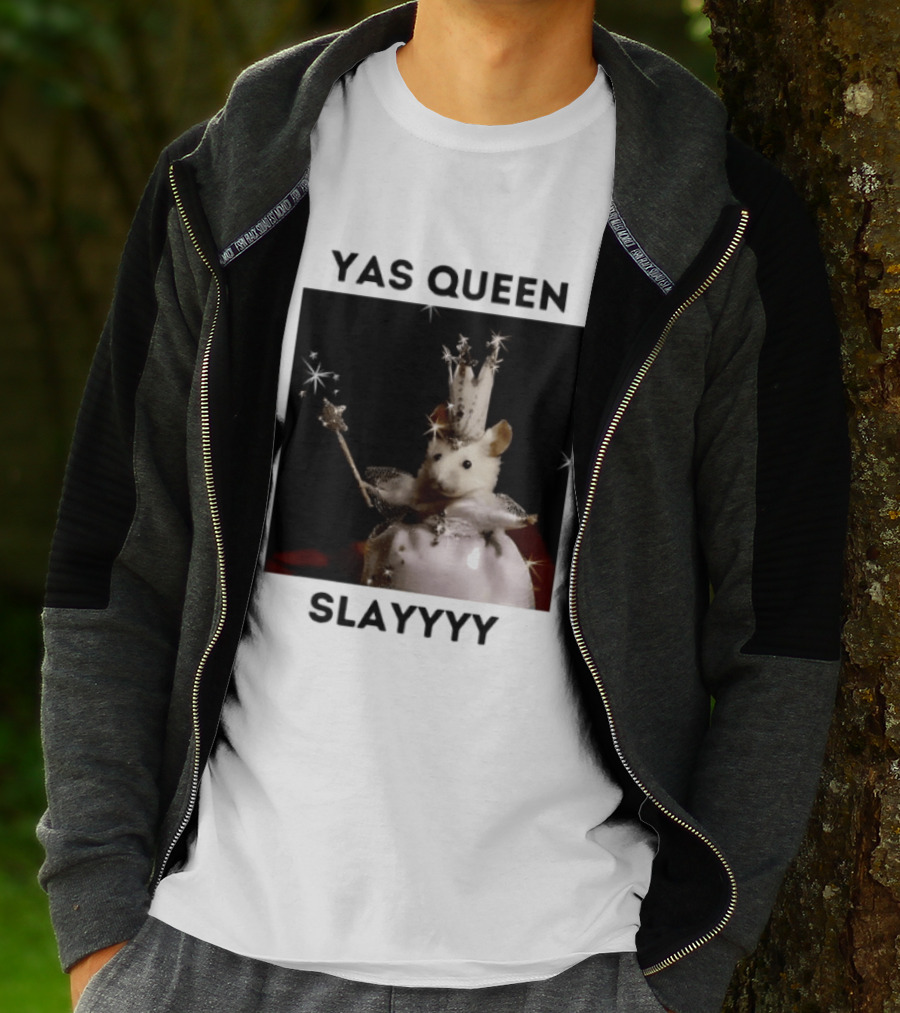 Yas Queen Slayyyy Mouse With Crown And Wand Magic T-Shirt
