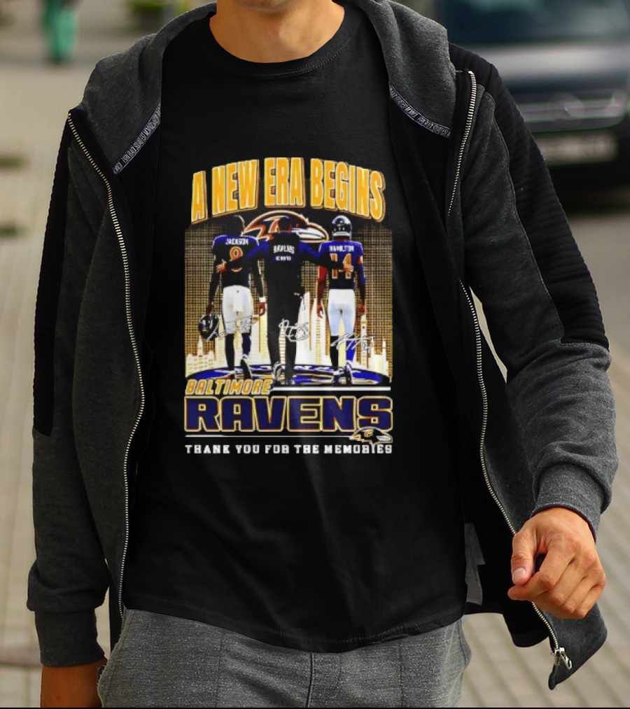 A New Era Begins Baltimore Ravens Jackson Lewis Hamilton Thank You For The Memories T-Shirt