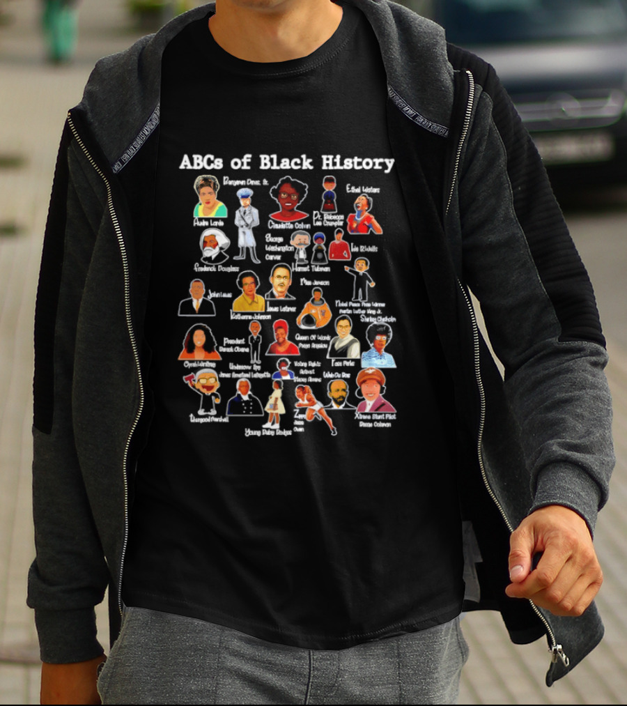 ABC's Of Black History Icons And Influential Figures Celebration T-Shirt
