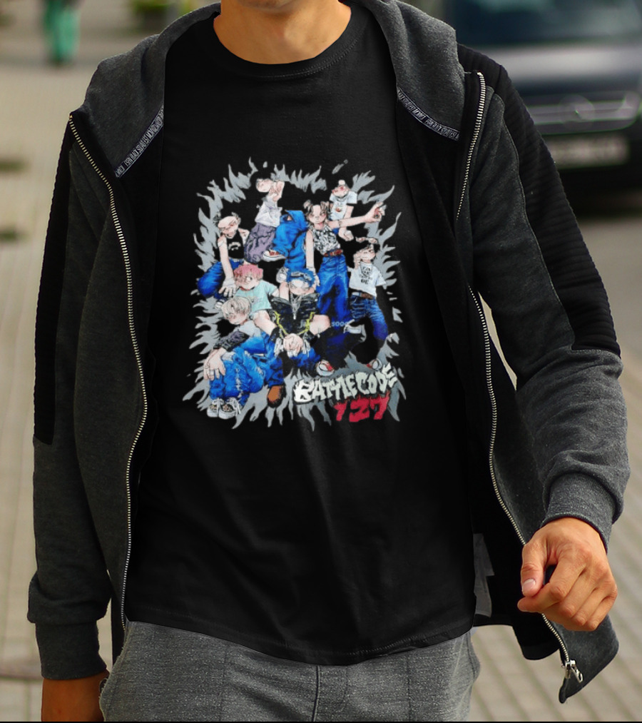Battle Code 127 Anime Crew In Dynamic Poses T-Shirt