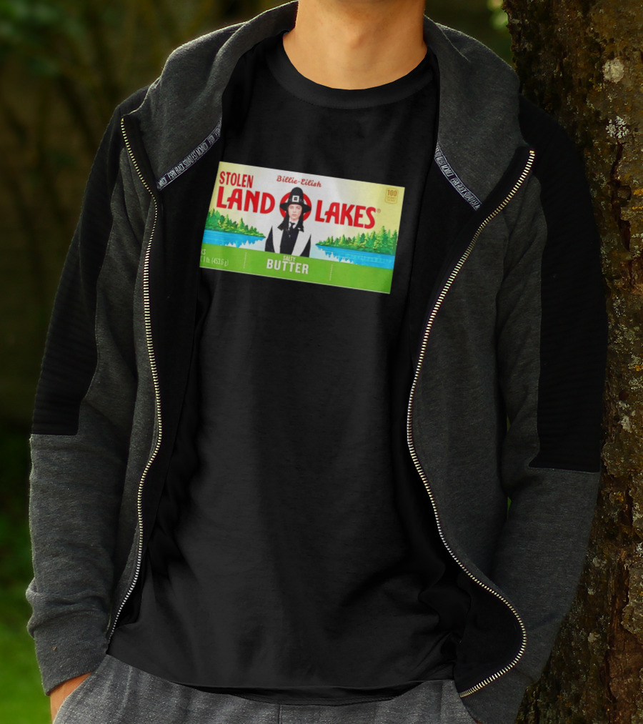 Billie Eilish Stolen Land O Lakes Salty Butter Anti ICE T-Shirt