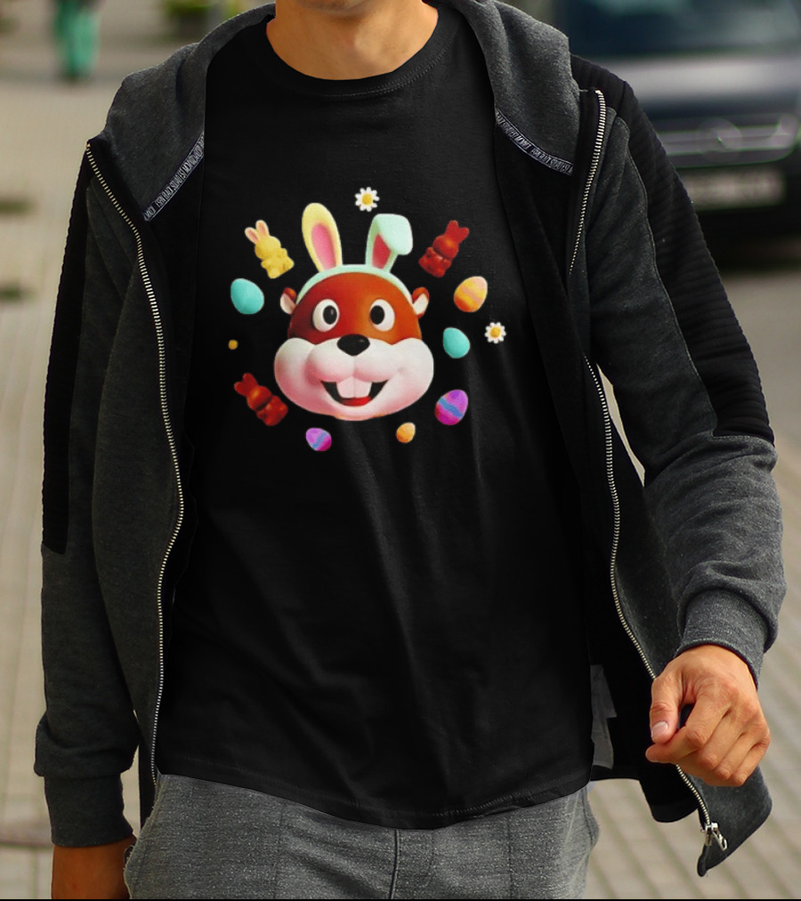 Bucees Easter Bunny Celebration With Colorful Eggs And Gummy Bears T-Shirt