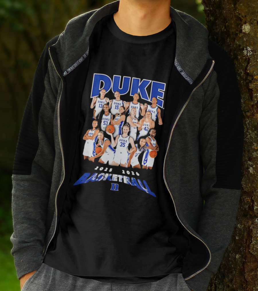 Duke Blue Devils Women's Basketball Team 2025 2026 Collage T-Shirt